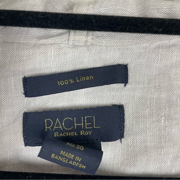 Rachel Roy 100% gray linen jacket - Picture 3 of 4